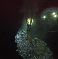 Submercible Mir in the hydrothermal field 