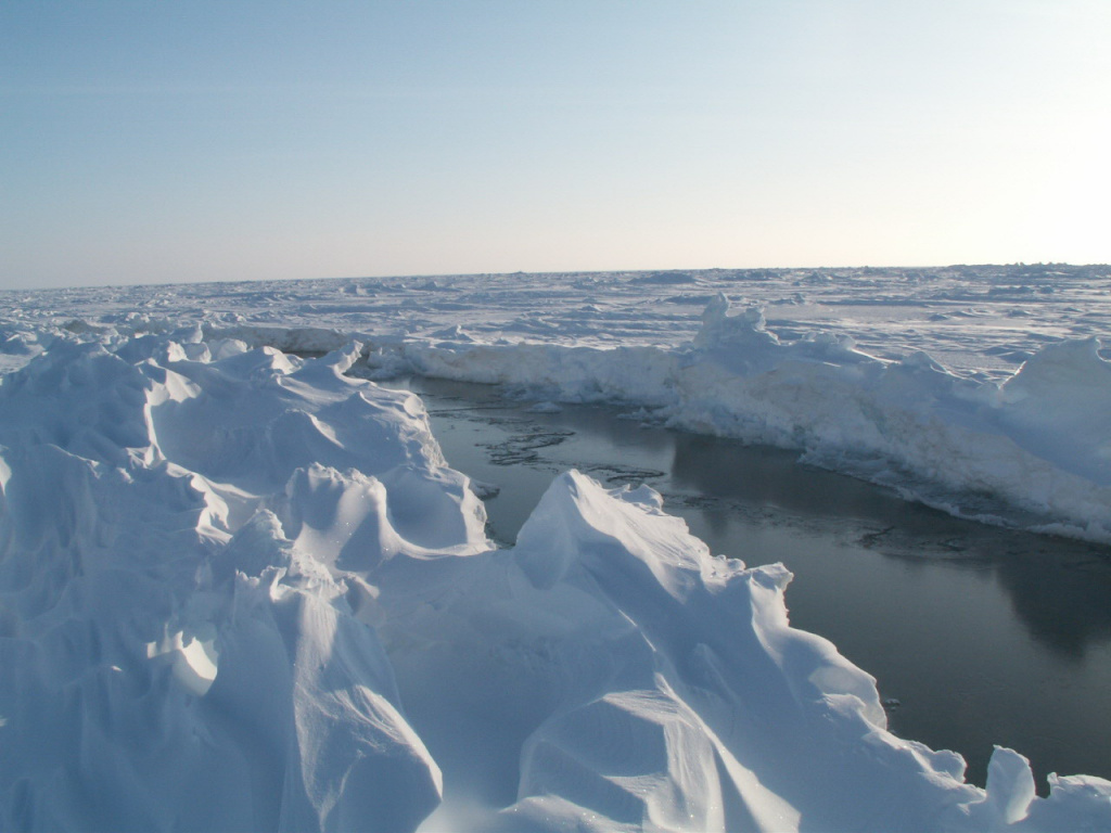 Ледовая река. Белое море Торосы. Полынья Арктика. Разводье во льдах.